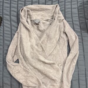 Barefoot Dreams Cream Cowl Neck Sweater